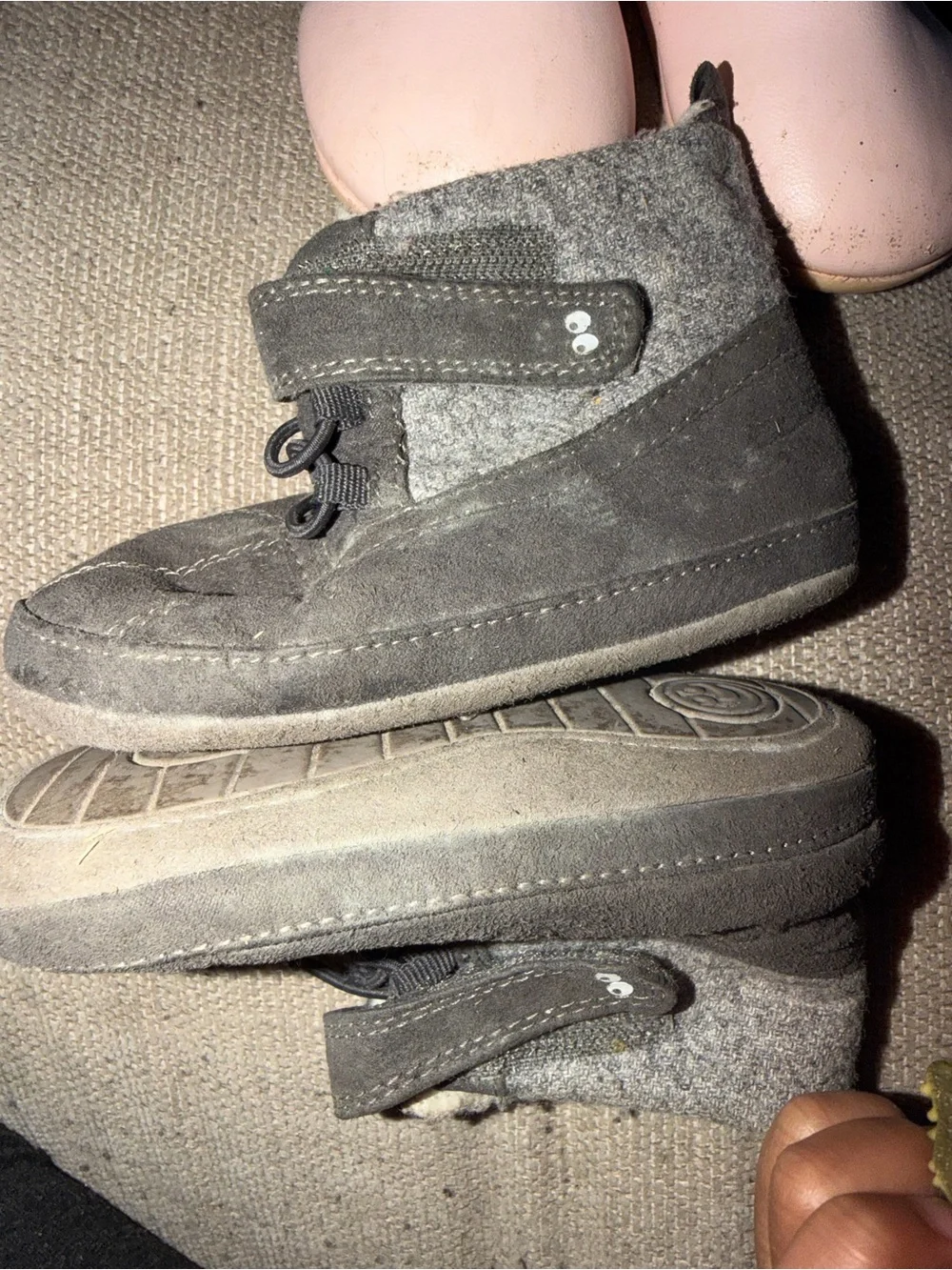 Baby Casual Suede Ankle Shoes in Dark Gray